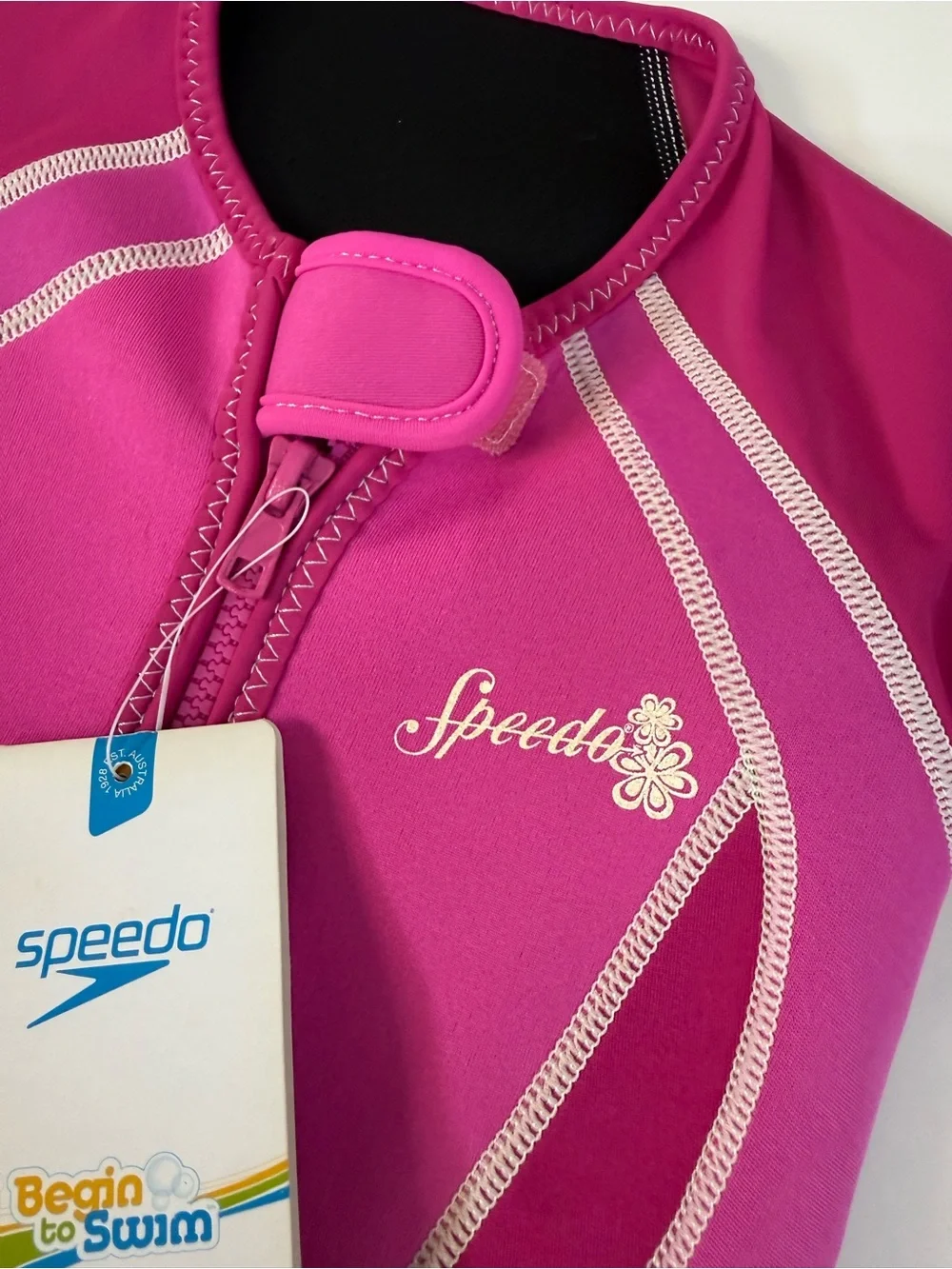 Speedo begin to swim wet child’s wet suit rash guard pink size 3t